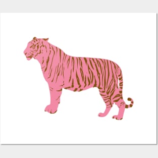 Cute Pink Tiger Posters and Art